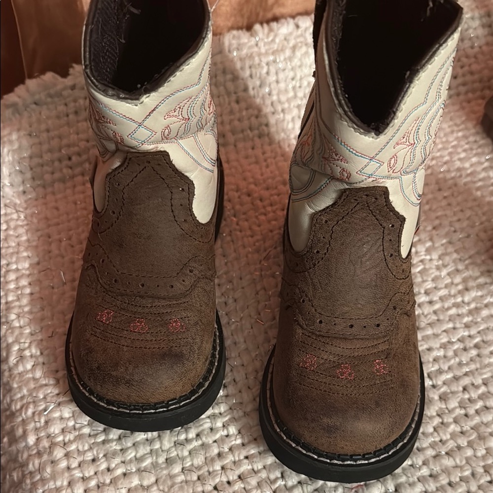 Brown and Cream Western Boots